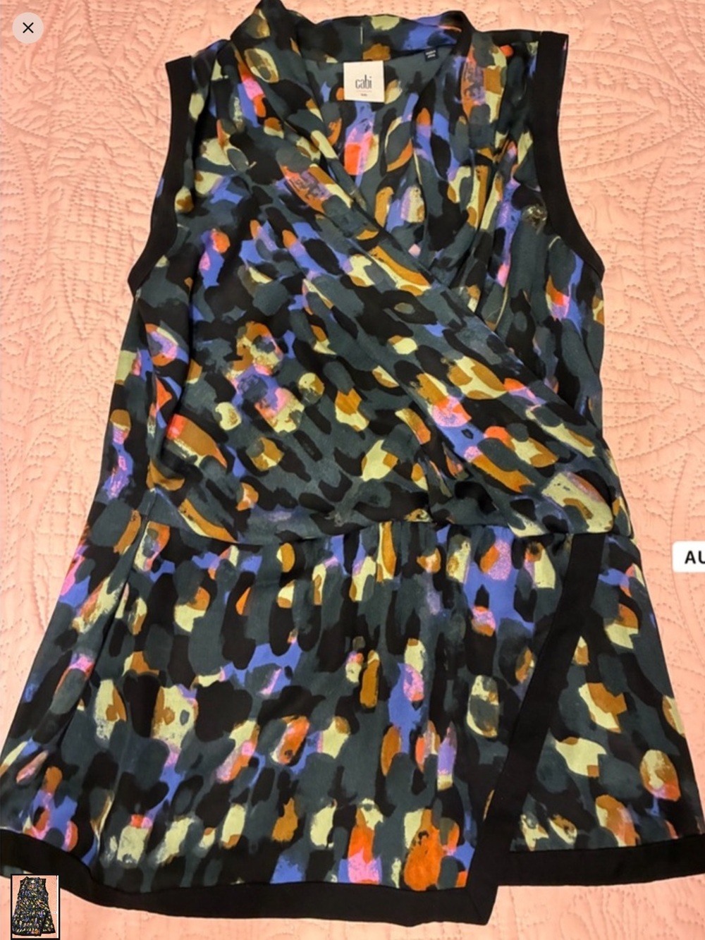 CAbi Abstract Pattern Sleeveless Top